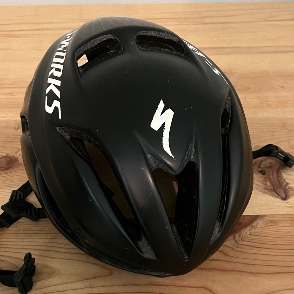 Specialized Black Helmet with White Logos